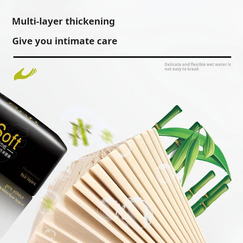 Eco-Friendly Bamboo Pulp Base Paper 10-40 Packs Household Use Colored Napkins Toilet Paper Handmade Facial Tissue Paper