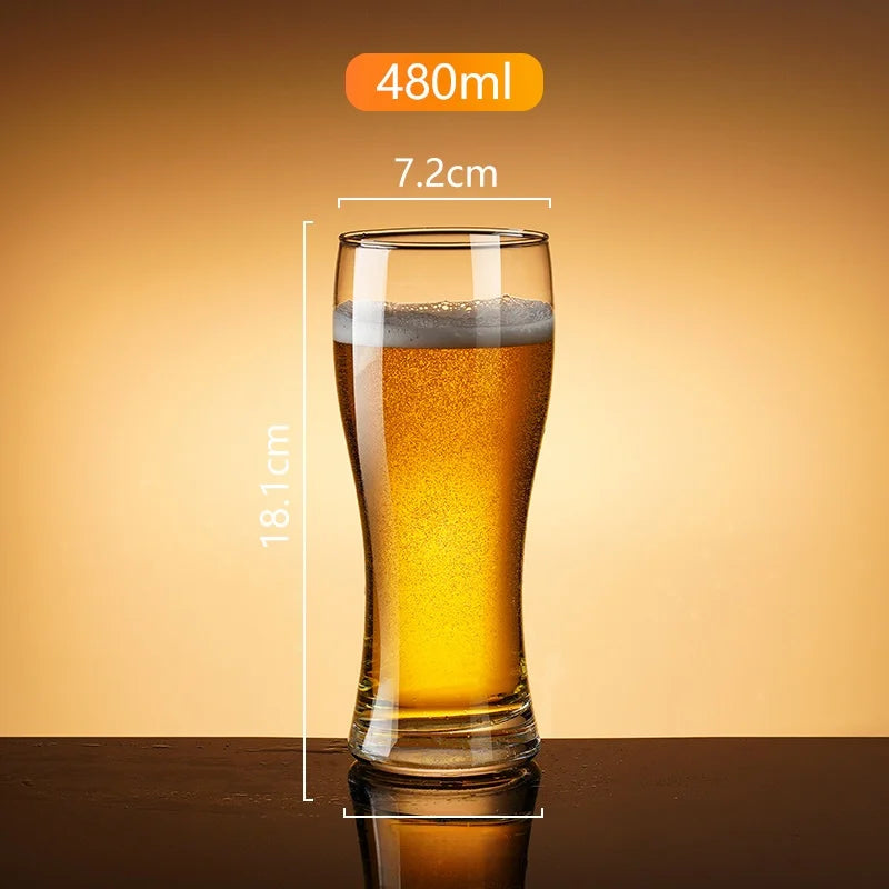 Thickened Beer Glass Shatterproof Large Size Brew Pub Beer Mug Home Use Popular 500ml Commercial Grade Beer Cup for Business