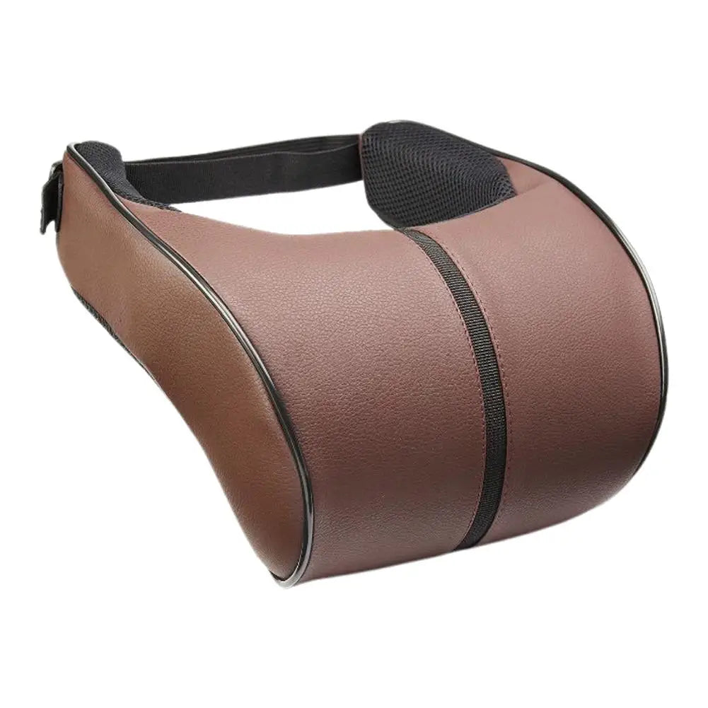 Adjustable Breathable Car Headrest Memory Cotton Car Cushion Leather Neck Pillow Car Waist Pad Automotive Decorative Products