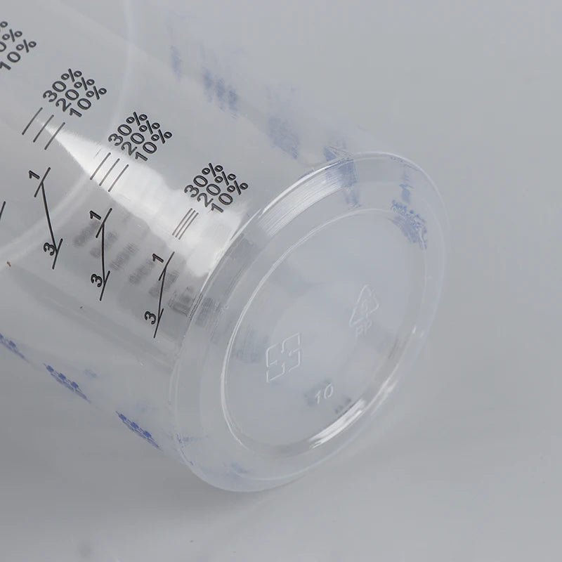 10/50Pcs 600ml Disposable Paint Mixing Calibrated Cup Transparent Graduated Plastic Liquids Measuring Cups