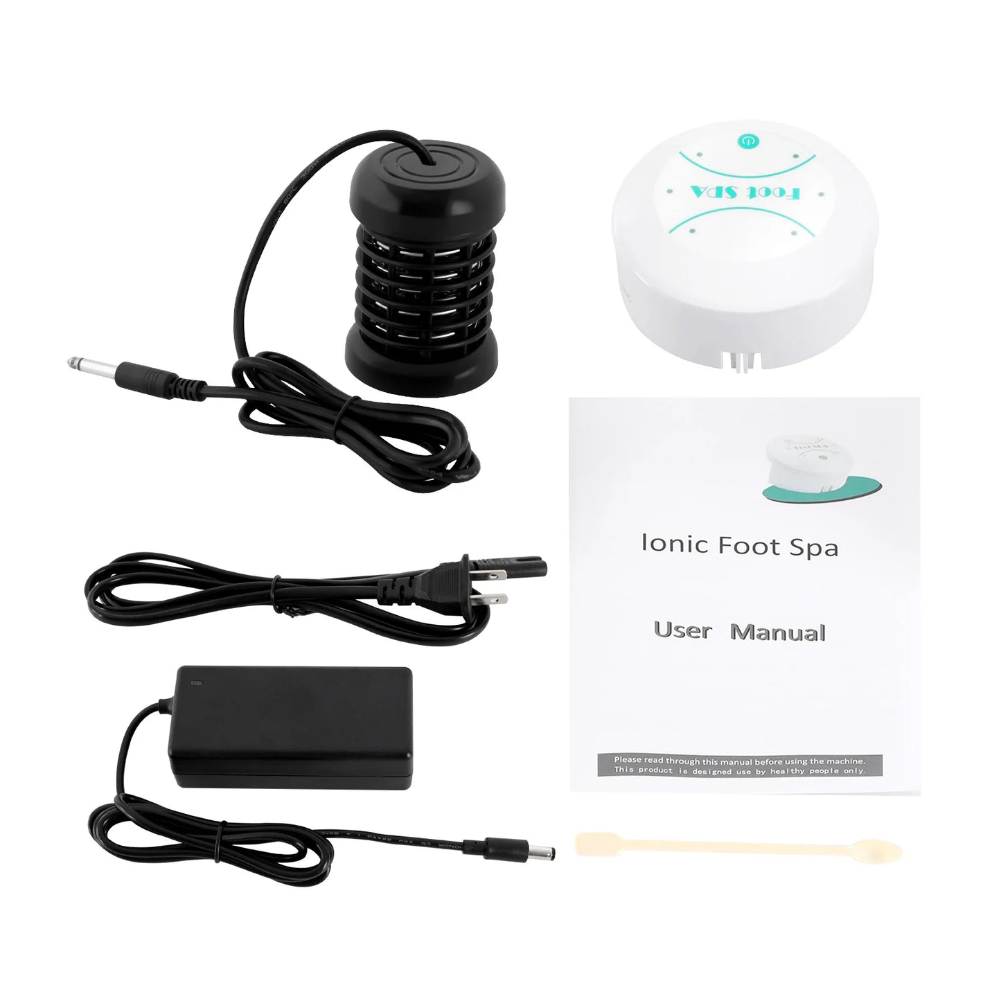 Ionic Foot Bath Detox Machine - Portable Foot Spa with 30-Minute Timer for Home Use - White