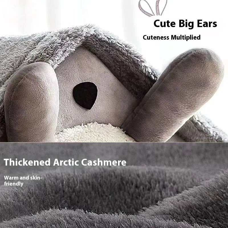 Luxurious Coral Fleece Dog House Bed For Indoor Pets
