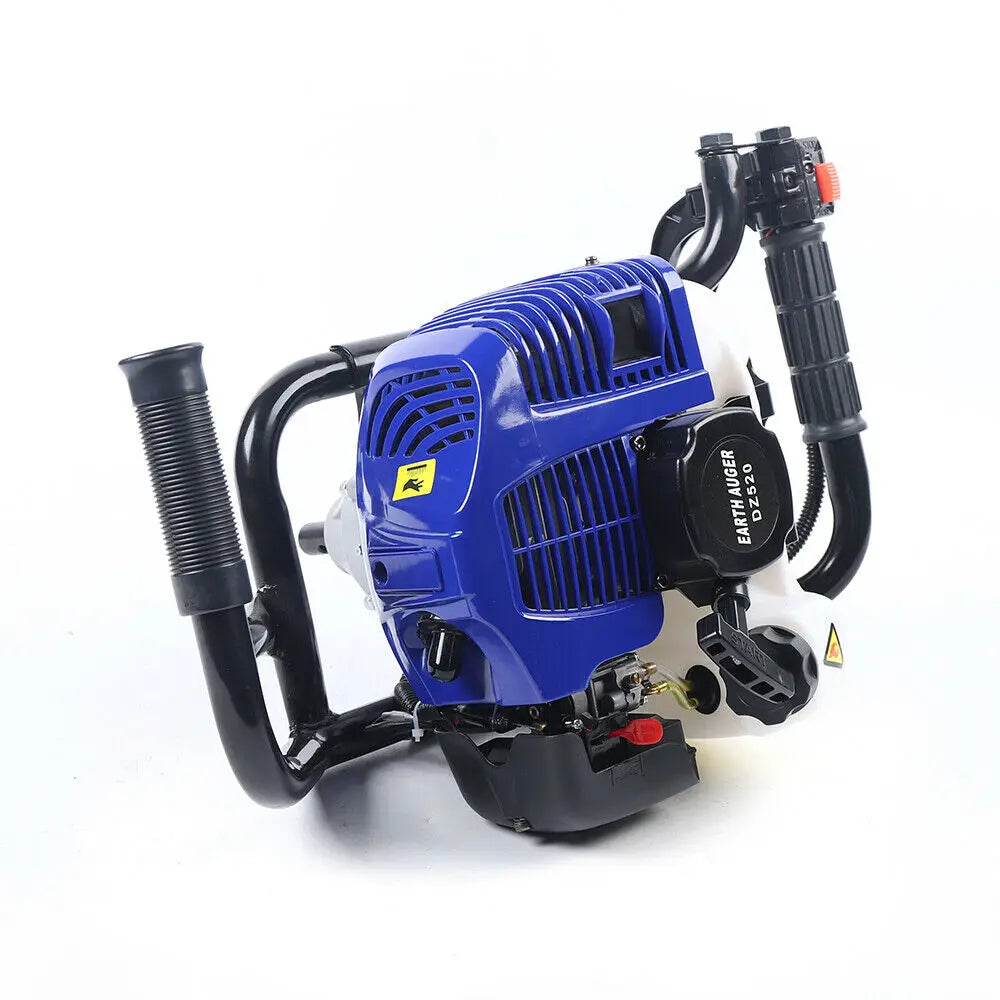 52CC 2-Stroke Gas Powered Post Hole Digger with 4/8" Earth Auger Bit and 12" Rod Air-cooled Single-cylinder