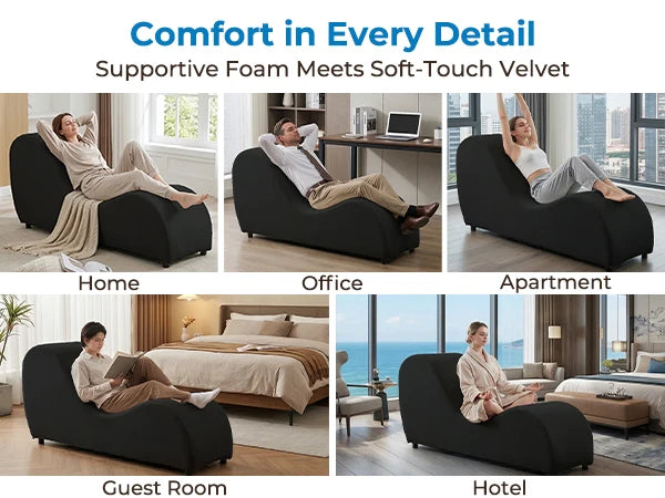 Velvet S-Shaped Yoga Chair for Adults, Modern Curved Chaise Lounge Chair for Exercise Stretching, Indoor Relaxation Yoga Chaise Lounge for Living Room