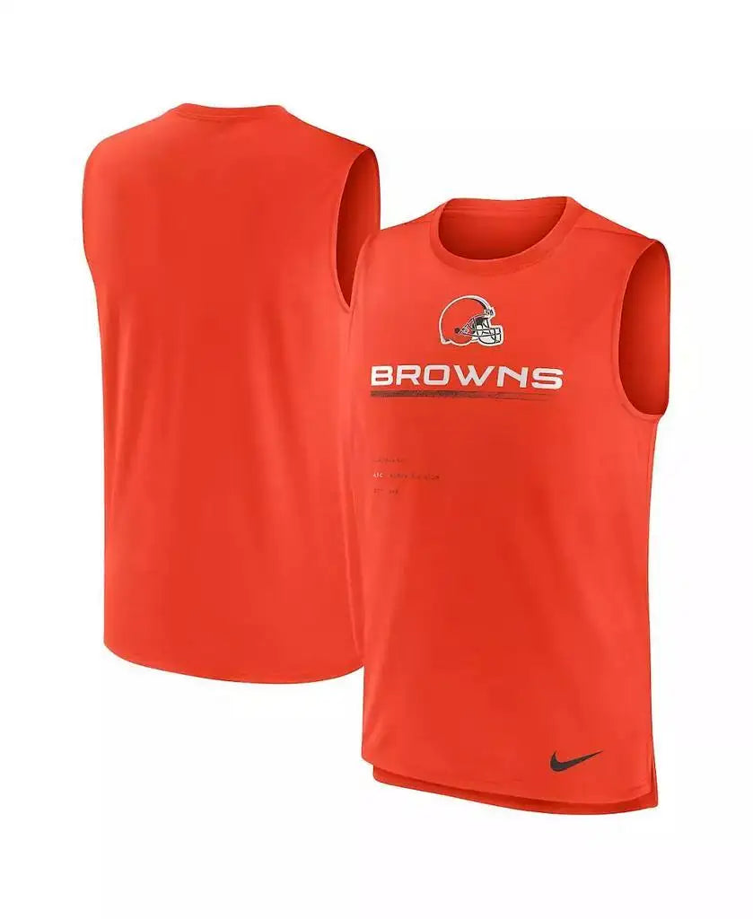 Nike | Men's Orange Cleveland Browns Muscle Trainer Tank Top