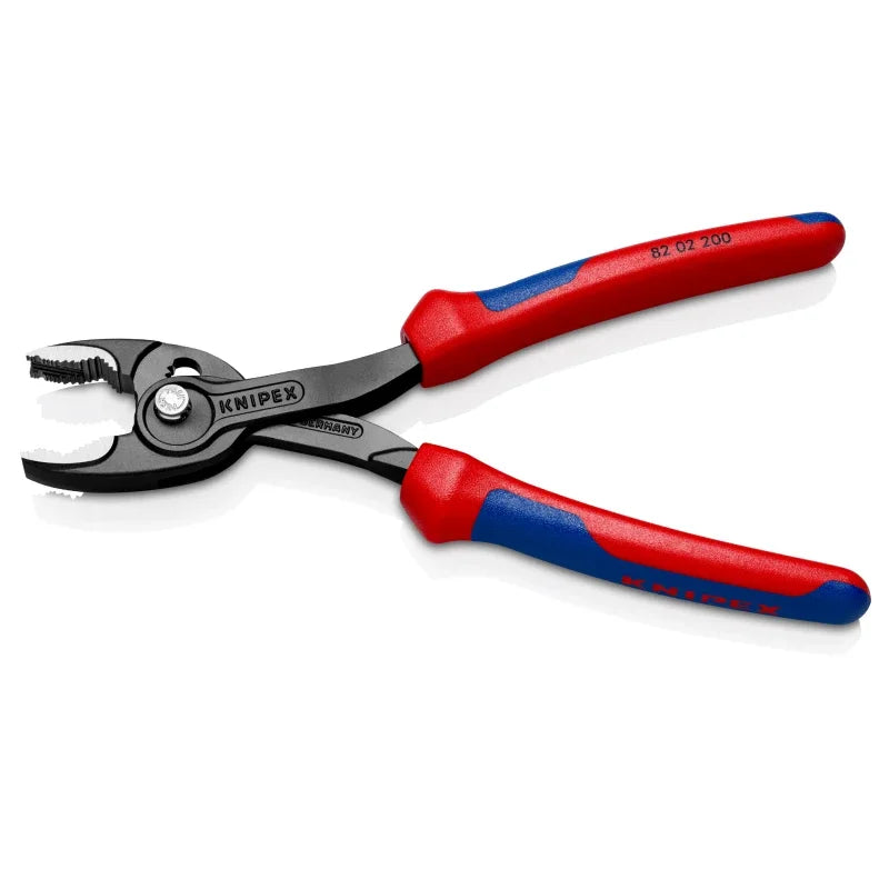 KNIPEX 82 02 200 8" Adjustable Carp Pliers - TwinGrip, Force-Saving Water Pump Pliers for Tight Fasteners
