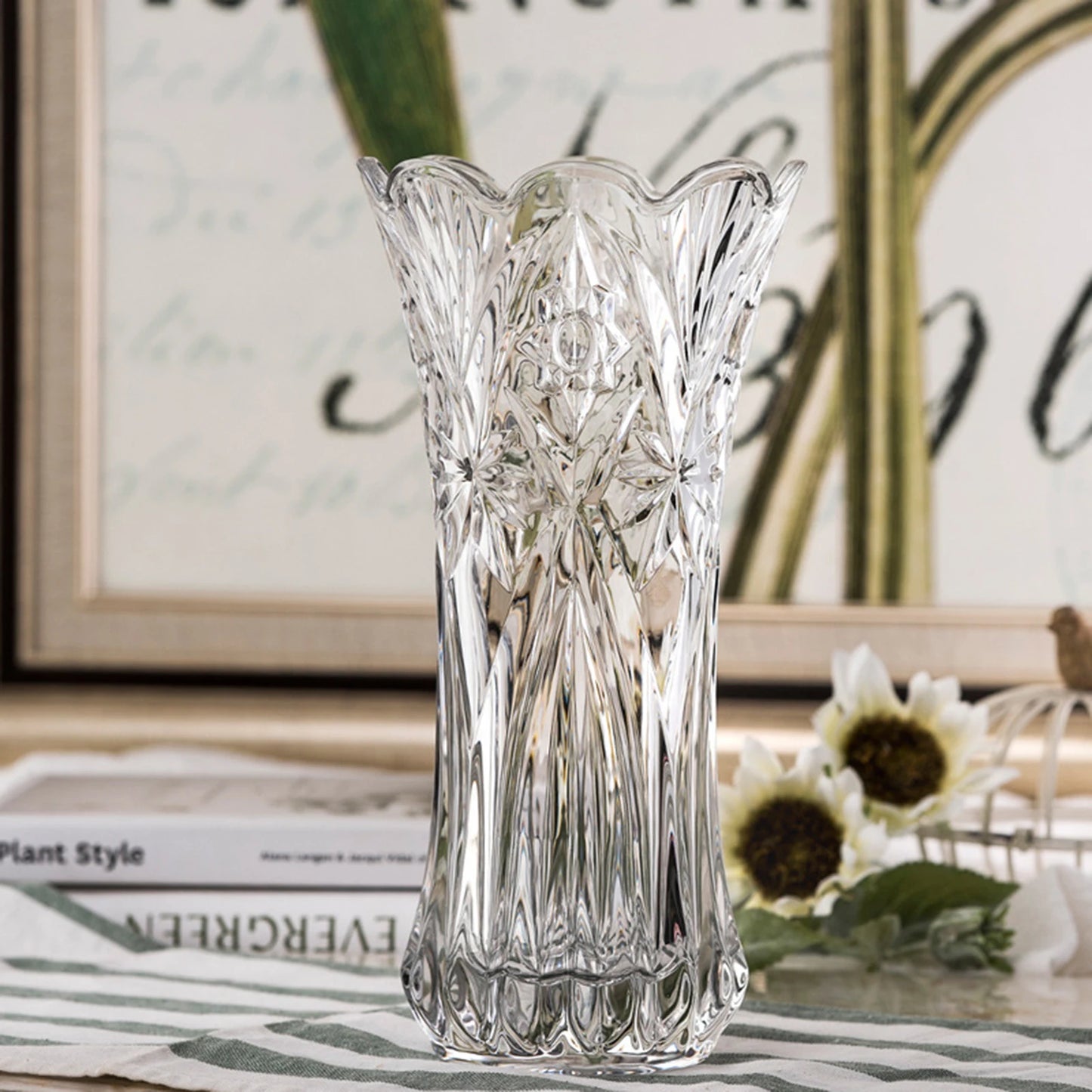 American Living Room Model Room Hotel Handmade Ryukuang Crystal Glass Vase Flower Arrangement Decorative Utensils And Ornaments