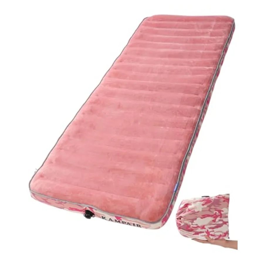 Detachable Tri Folding Sleeping Pad for Camping Ultra-Thick 5.5 Inch Air Mattress Quick Inflate Zipper Design for Detachment Ma