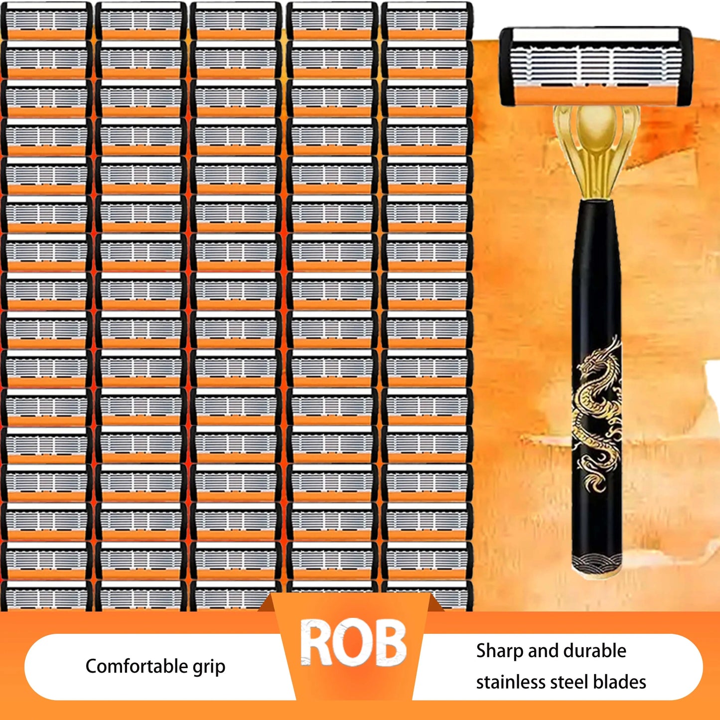 Men's safety razor, anti-slip handle, sharp and smooth blades, a must-have for safe and painless shaving for men