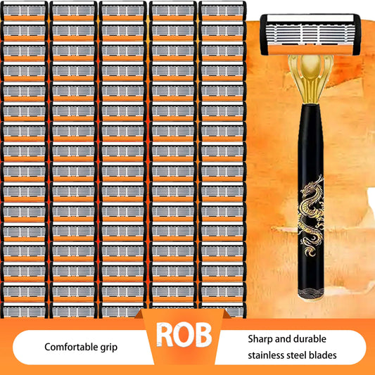 Men's safety razor, anti-slip handle, sharp and smooth blades, a must-have for safe and painless shaving for men
