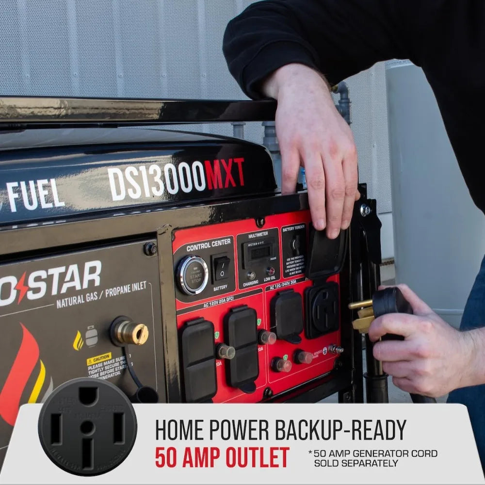 Best Selling 13000W 500cc Tri Fuel Portable Generator Gas Propane Natural Gas Remote Electric Start Home Power Backup