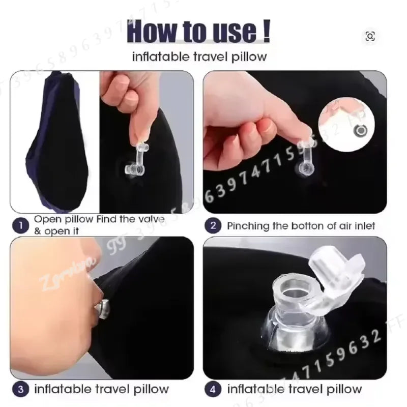 Inflatable Wedge Pillow for Travel Lumbar and Yoga Support