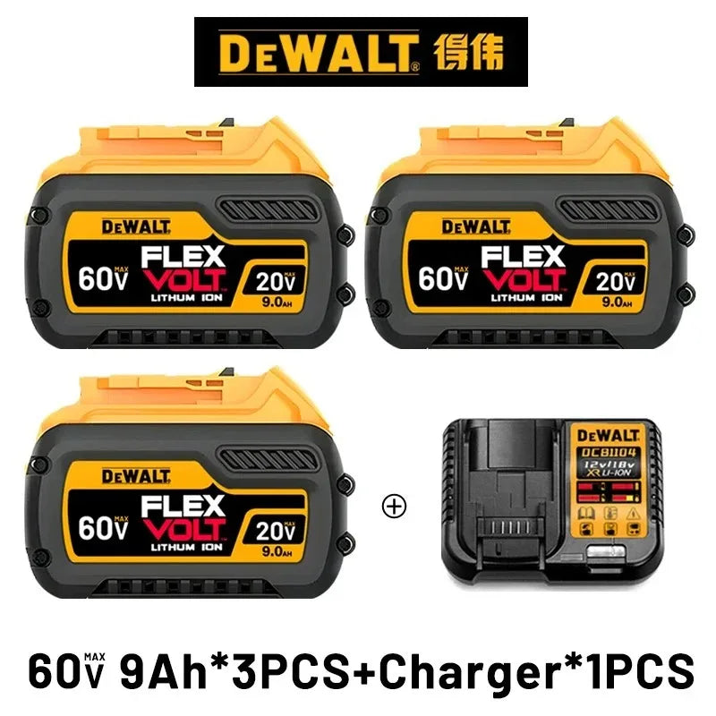 DeWALT 100% Original Battery 20V/60V 9000mAh MAX FlexVolt for DCB200 DCB205 DCB206 DCB209 DCB182 Power Tool Battery Air Transpor