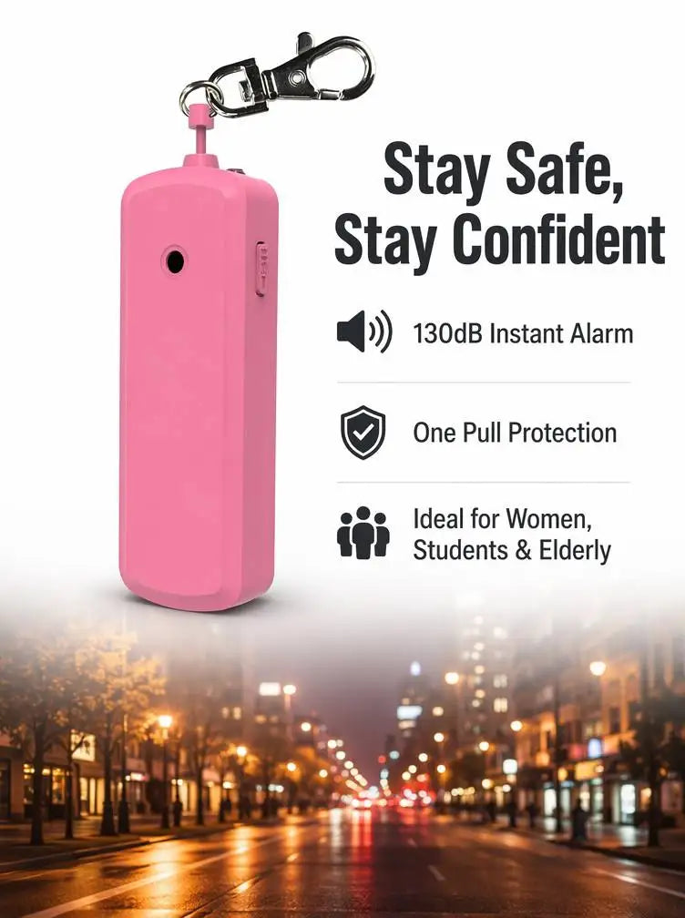 Portable 130dB Anti Wolf Alarm Personal Self Defense Security Device Emergency Safety Alarm Suitable As Gift for Women Children