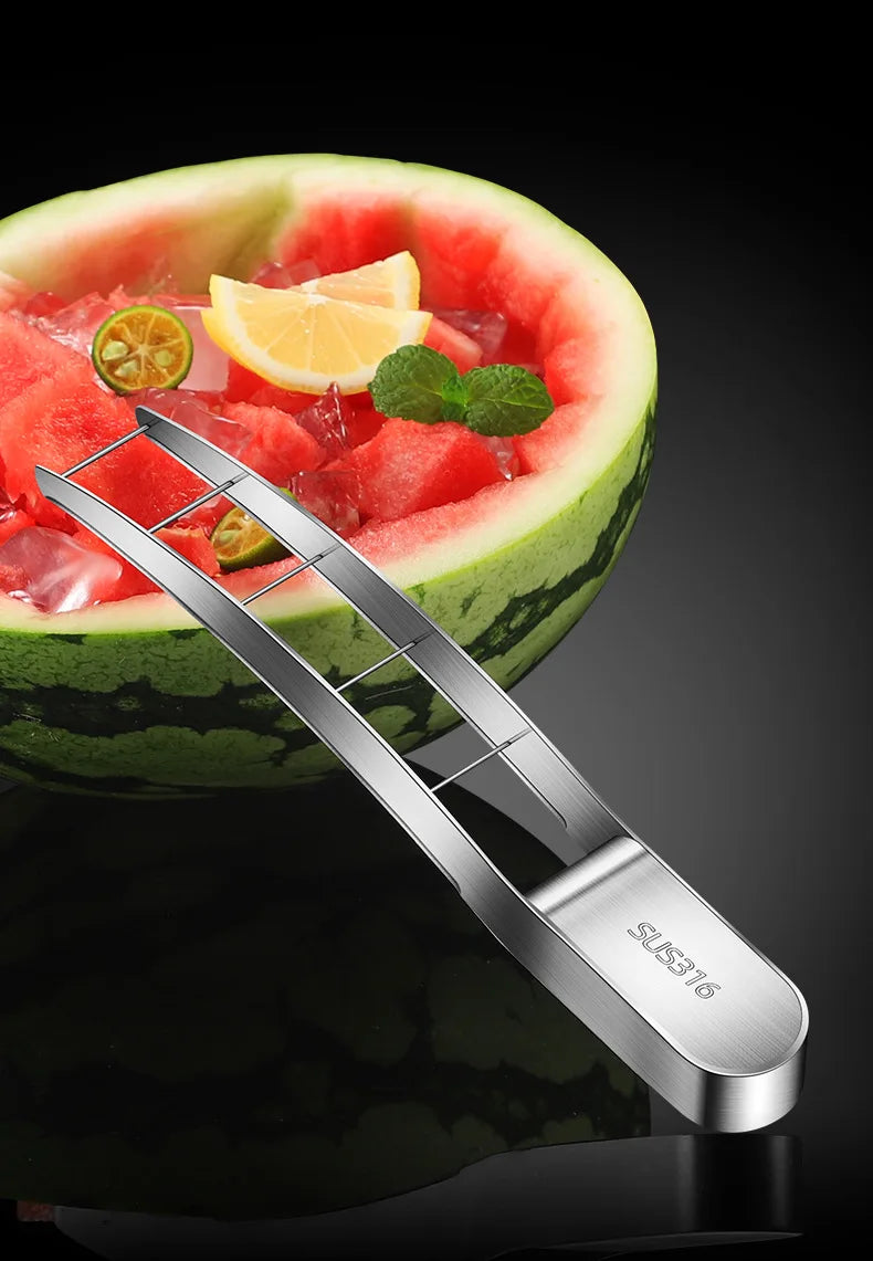 316 Stainless Steel Watermelon Cutter Fruit Divider Slicer Tool for Melon Fruit Vegetable Tools