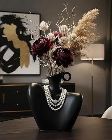 Minimalist Textured Ceramic Vase For Contemporary Home Decor