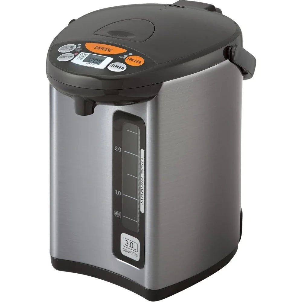 New Upgrade US Shipping  Electric Water Boiler and Warmer 101 oz Large Capacity Silver Dark Brownfor Home&Kitchen