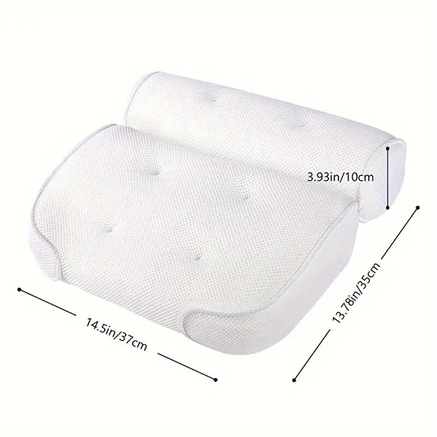 Spa Bathtub Pillow With Anti Slip Suction Cups Back