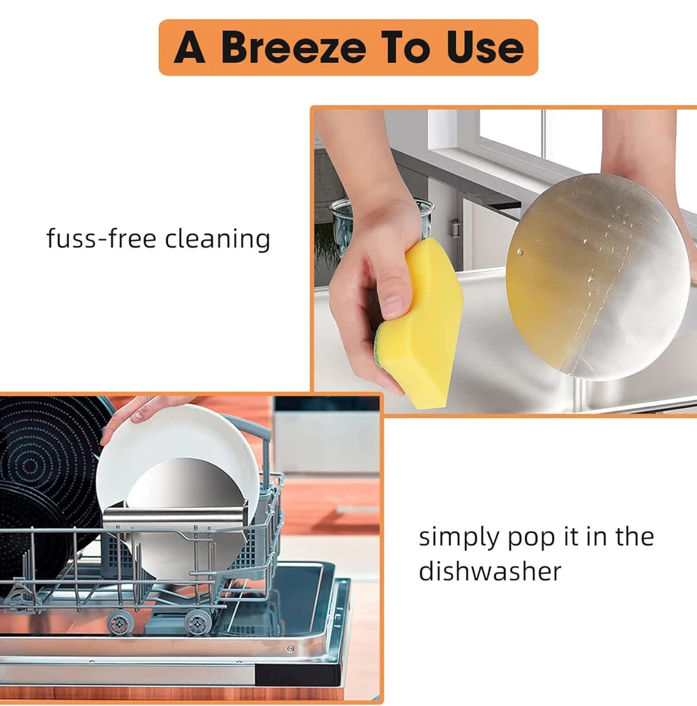Hamburger Meat Press 430 Stainless Steel Circular Square Burger Meat Press Kitchen Tool Non-Stick Meat Press Plate
