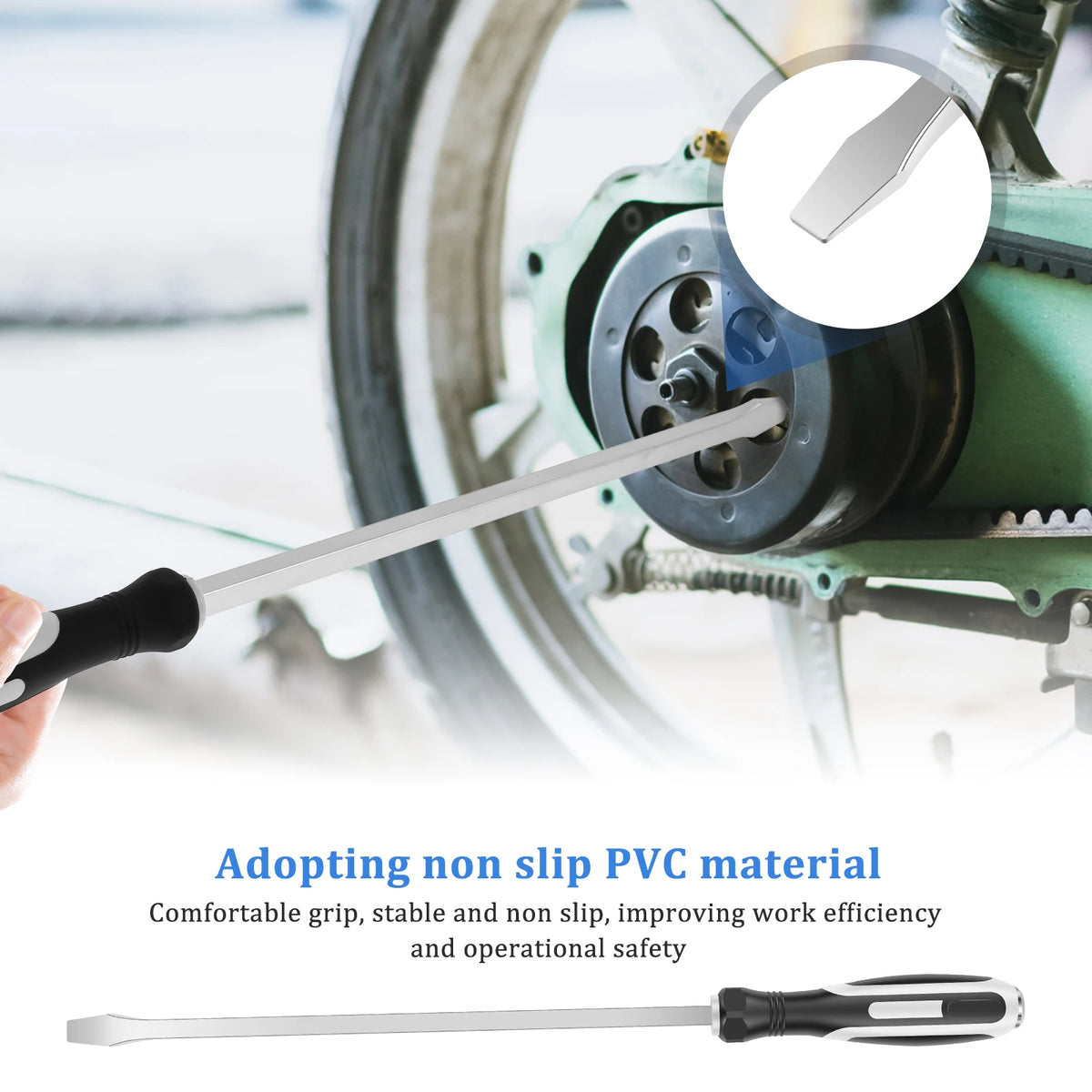 1/2 Pcs Extended Demolition Screwdriver 22.24 Inch Chrome Vanadium Steel Heavy Duty Slotted Screwdriver Set for Car Repair Tools