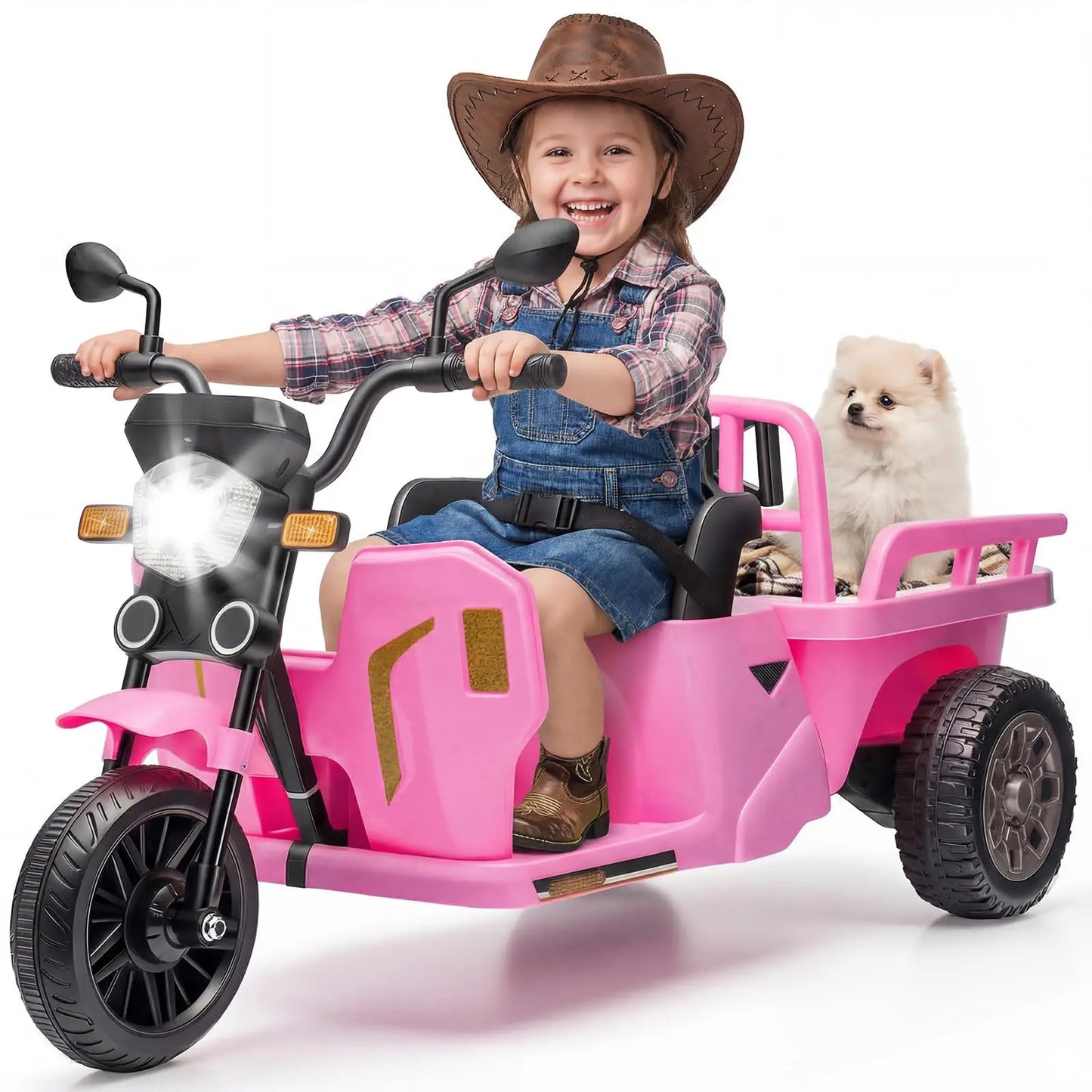 Kids Electric Tricycle Ride On Motorcycle With Bluetooth Music