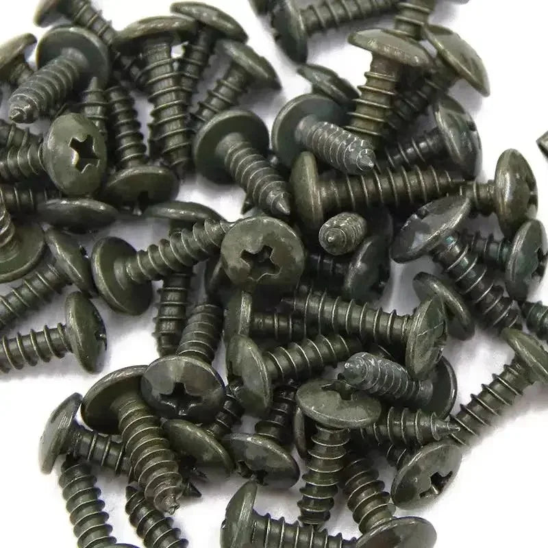 10-200pcs Car Metal Screw Clips Set U-Type Fastener Clip with Screw Anti-rust Fender Bumper Protection Buckle Iron Sheet Screw