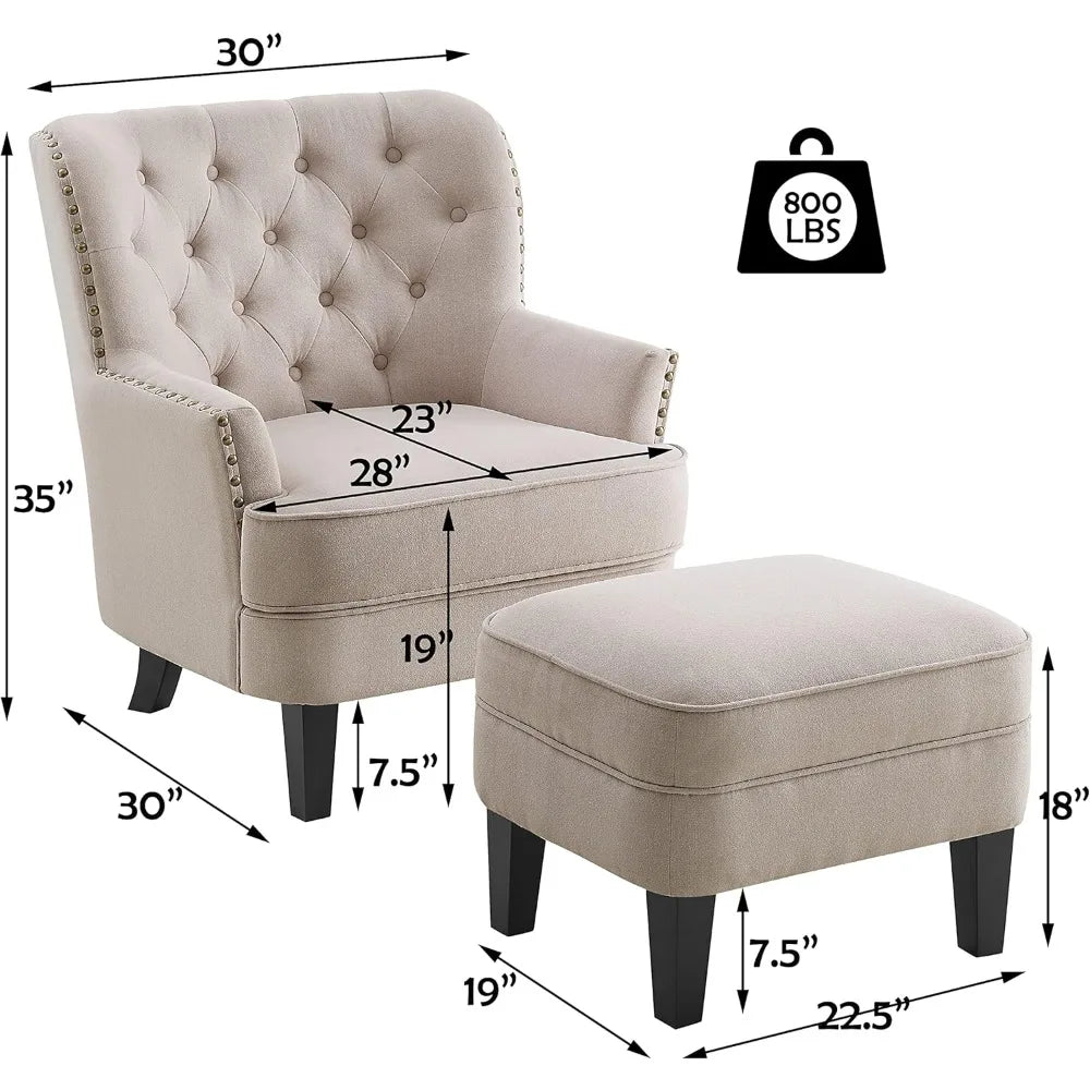 hardy home office chair with height adjustability and button tufting, large, beige