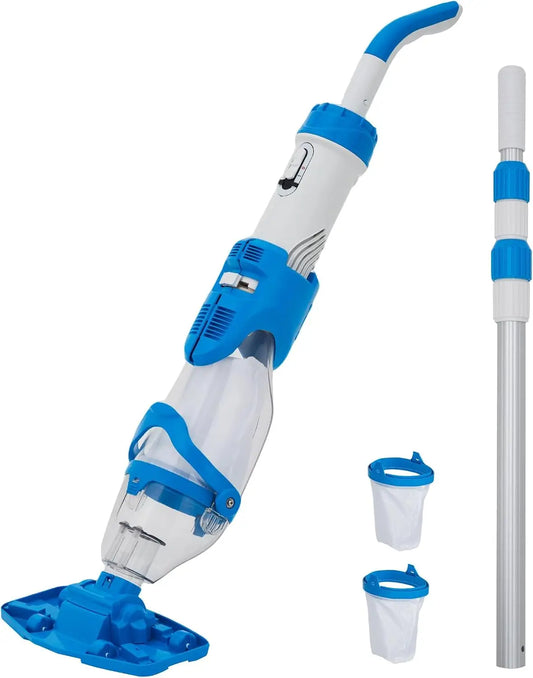 Tacleekii Handheld Pool Vacuum 19.8GPM Rechargeable Cleaner for Hot Tubs Corrosion Resistant Housing Rechargeable Battery IPX8 Waterproof with LED Dual Speed Suction
