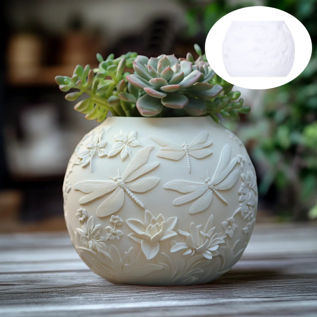 Witch Magic House Relief Pumpkin Succulent Plant Flower Pot Resin Mold  House Relief Storage Box Castle Candle Cup Gypsum Molds