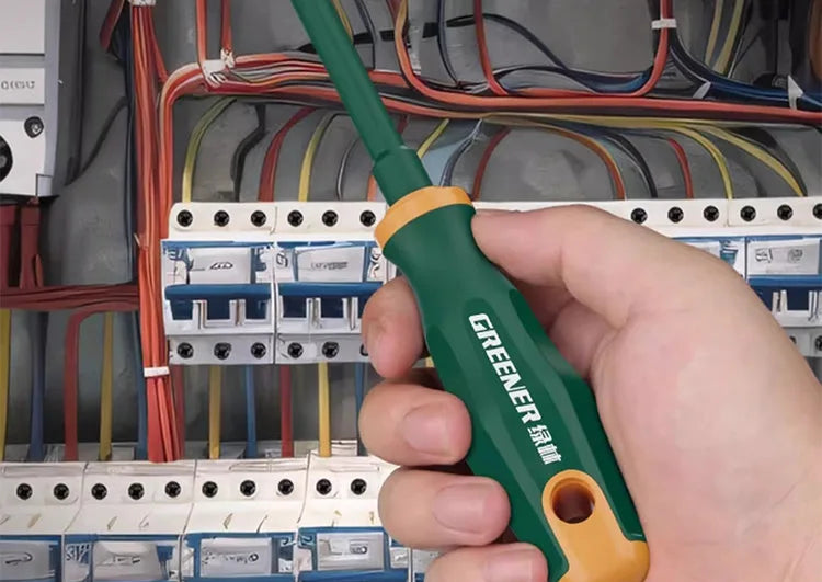GREENERY Insulated Electrician Screwdriver Current-Isolate Phillips Flat Driver Magnetic Slotted Cross Screwdrivers for Repair