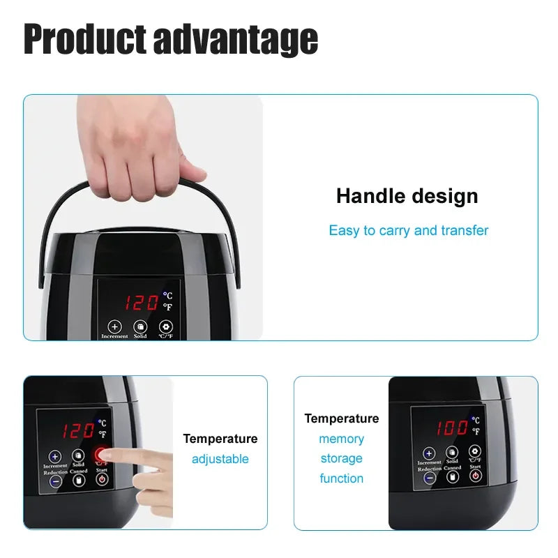 200ML/500ML Wax Heater Warmer Wax Machine for Hair Removal Depilation Wax Dipping Epilator Paraffin Pot Waxing Machine