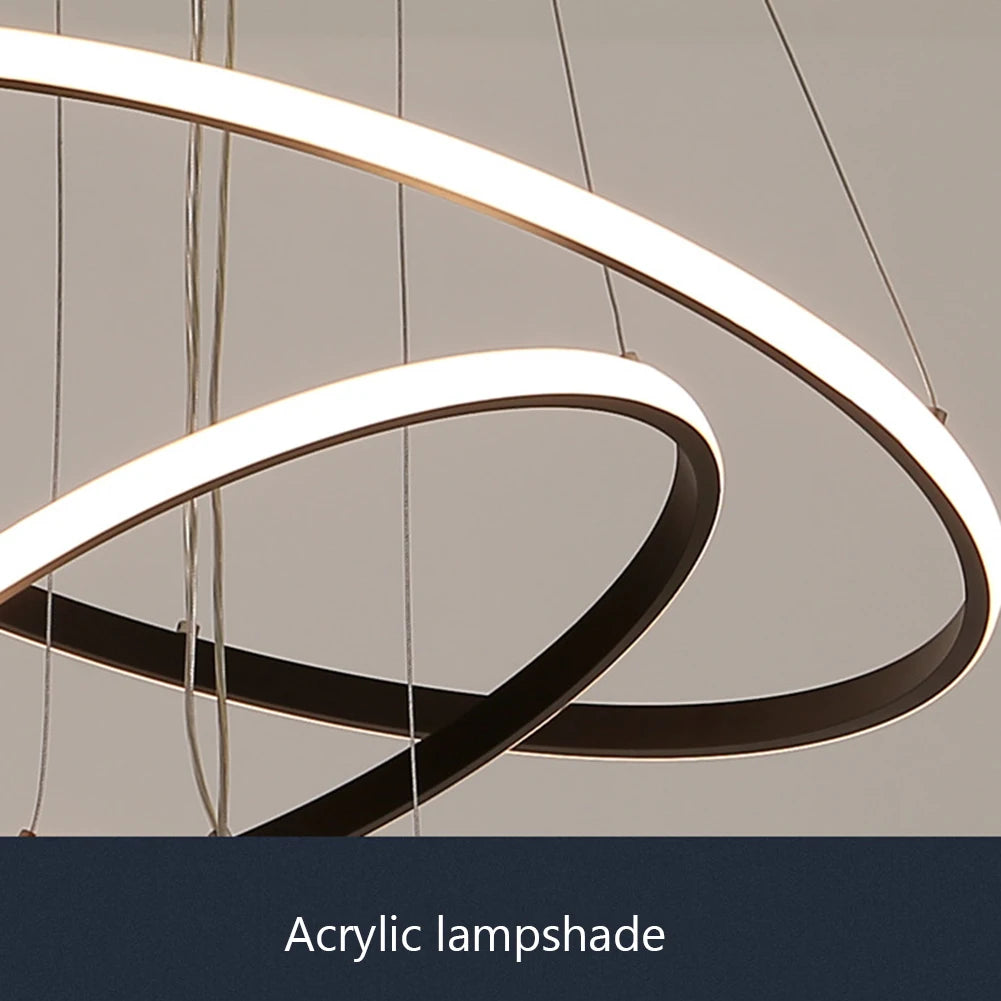 Modern LED Rings Pendant Lamp Circle Ceiling Light Fixture