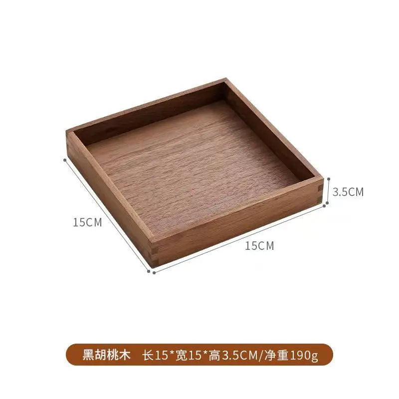 Black Walnut Wood Storage Box Chinese Tea Table Living Room Office Desktop Key Jewelry Solid Wood Tea Set Storage Box