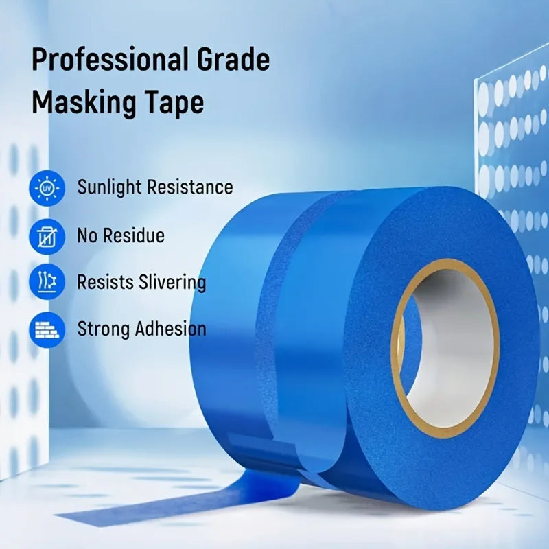 12-Pack Blue Painter's Tape, 0.79“ x 511.81” per roll, Waterproof, Residue-Free, Easy-to-Remove Masking Tape