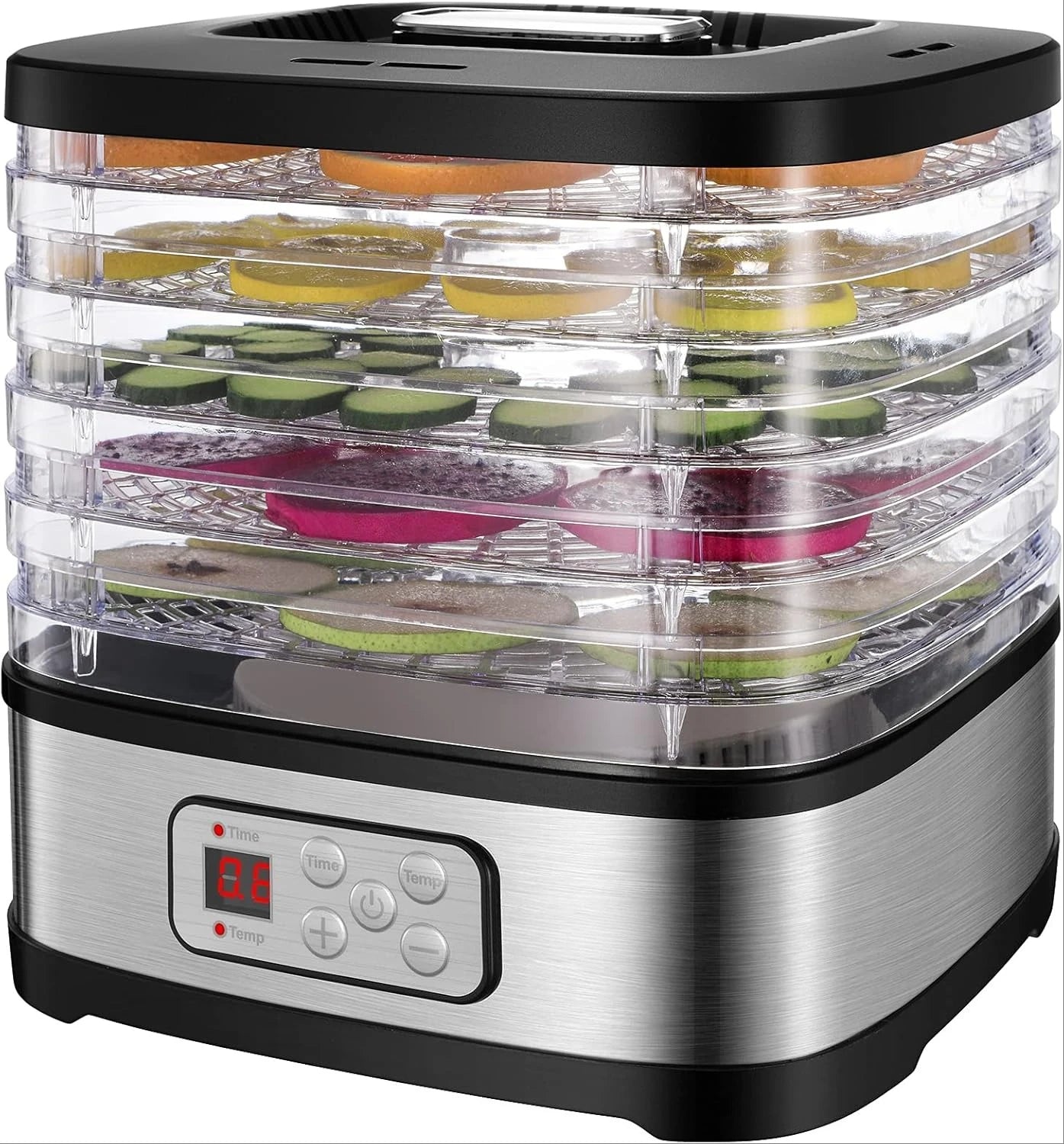 240W Food Dehydrator, Dehydrator for Food and Jerky, Fruits, Herbs, Veggies, 5 BPA-Free Trays Dishwasher Safe