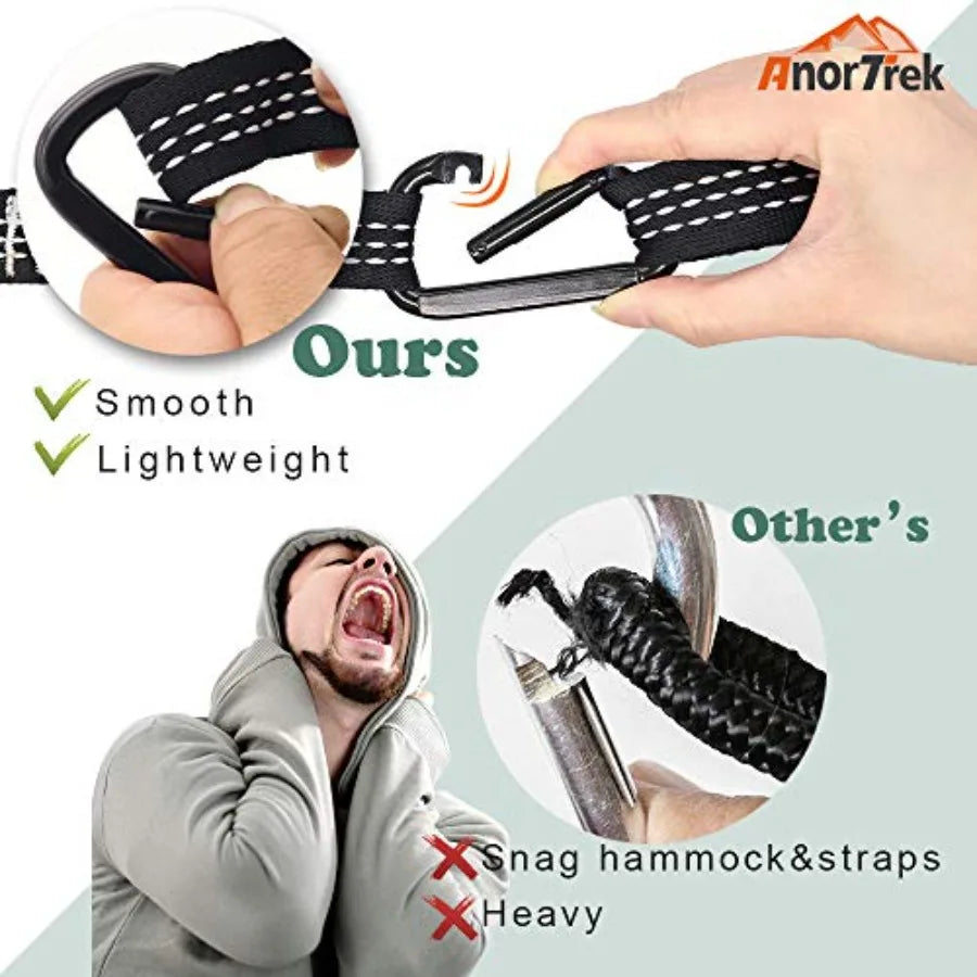 Camping Hammock with Mosquito Net Double Single Lightweight Portable Hammocks with Tree Straps Parachute Hammock for Camping Ba