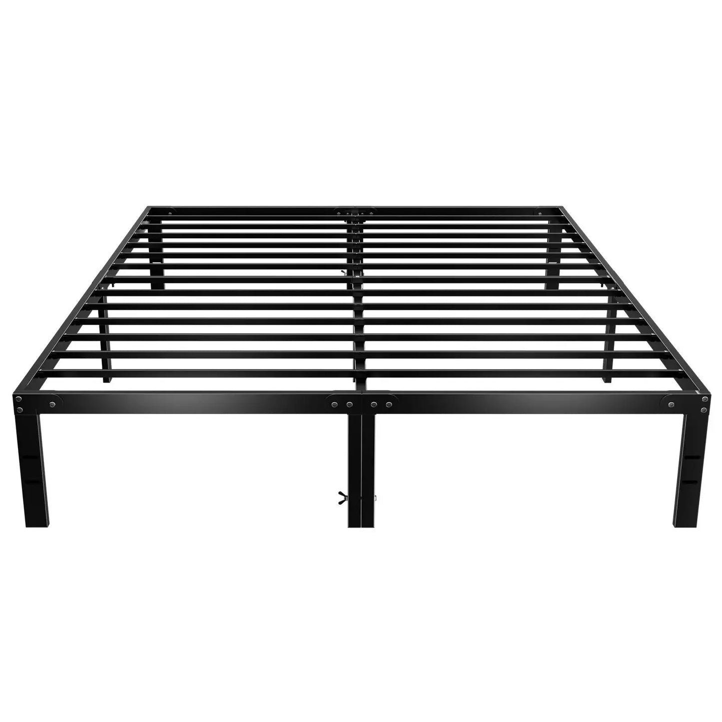 Heavy Duty Metal Bed Frame 14 Inch Platform Bed Base with Under Bed Storage Sturdy Steel Slat Support No Box Spring Needed Noise Free Mattress Foundation Easy Assembly Iron Bedroom Furniture