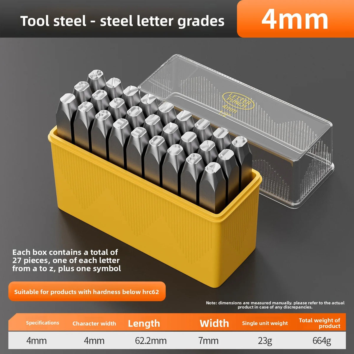 Factory Direct Letter Steel Stamp Set Hardened Industrial Number & Letter Punch Dies