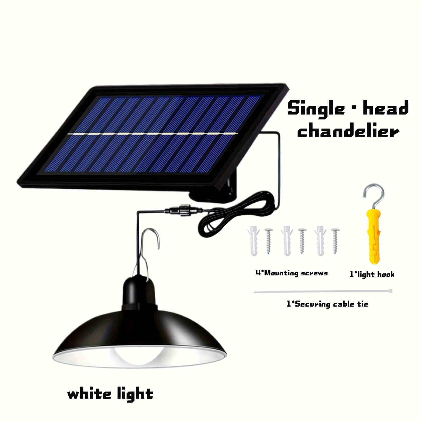Single /Double Head Solar Shed Light,solar Lights Outdoor,Solar Pendant Lights,IPx4.Auto on in Dark, Off at Day.for Lighting Gazebo,barn,coop,patio,garage,camp, Porch,home,comes with Expansion Iron Hooks and Fixing Cable Ties