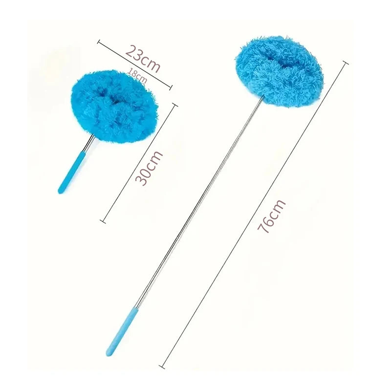 Microfiber Ceiling Fan Duster Extends Up To 80cm Long Handled Dust Locking Reusable Cleaner Brush For Home Effortless Cleaning.