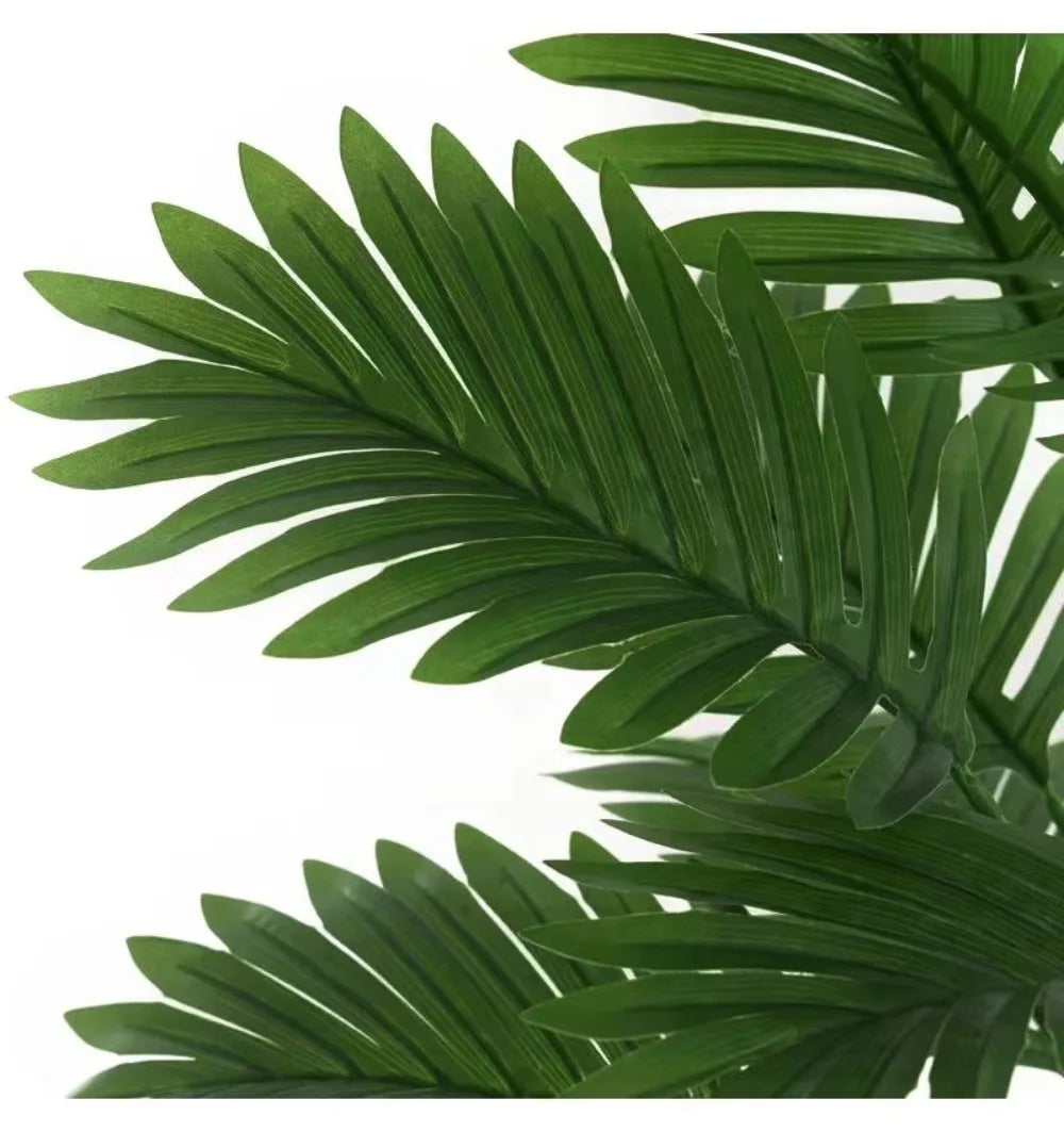 70-120cm Large Artificial Palm Tree Tropical Green Leaves Fake Plants Plastic Monstera Faux Tree Branch for Home Kitchen Decora
