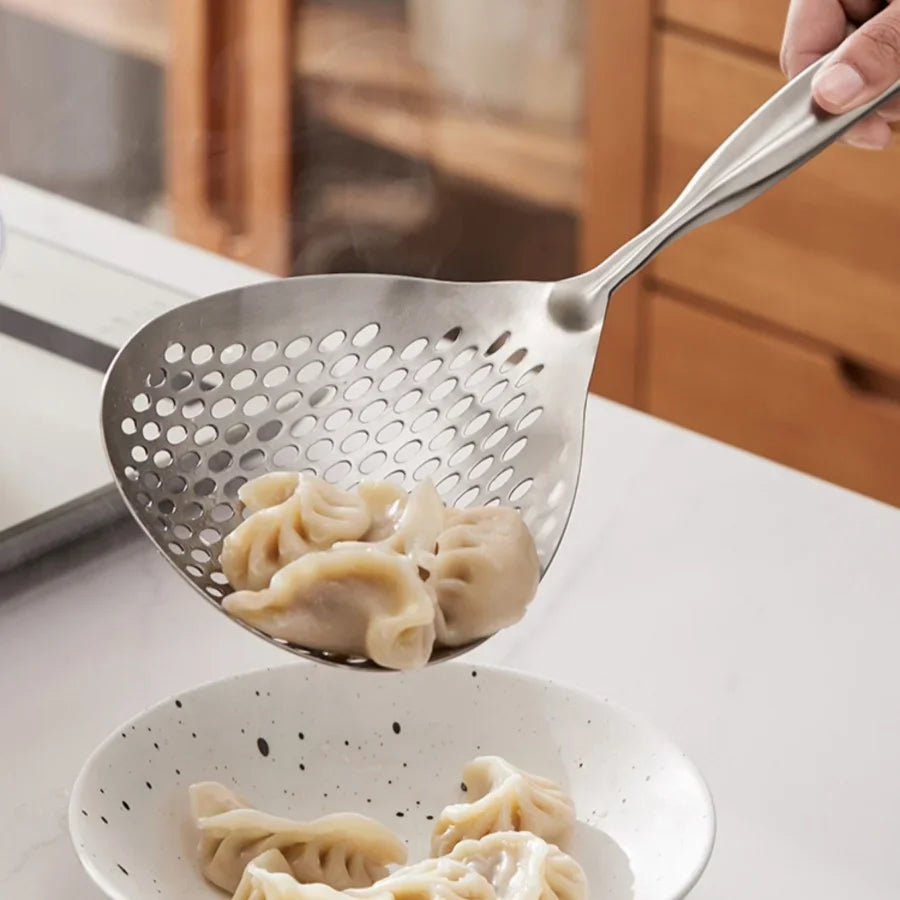 Stainless Steel Colander Skimmer Spoon for Frying and Cooking
