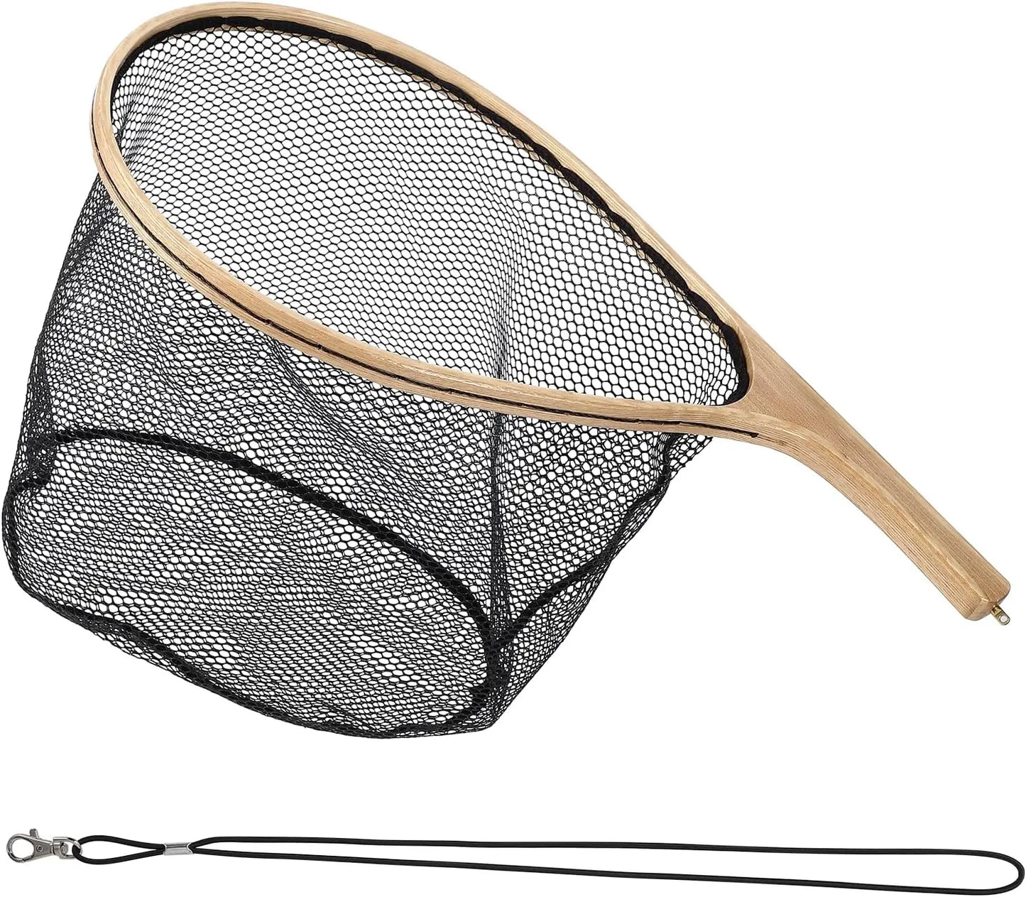 Wooden Fishing Nets with Handles Super Light Fishing Net Cast Net Tackle for Trout Bass Pike Fishing Tools Fly Fishing Lure Micro Fishing Stream Perch Small Net