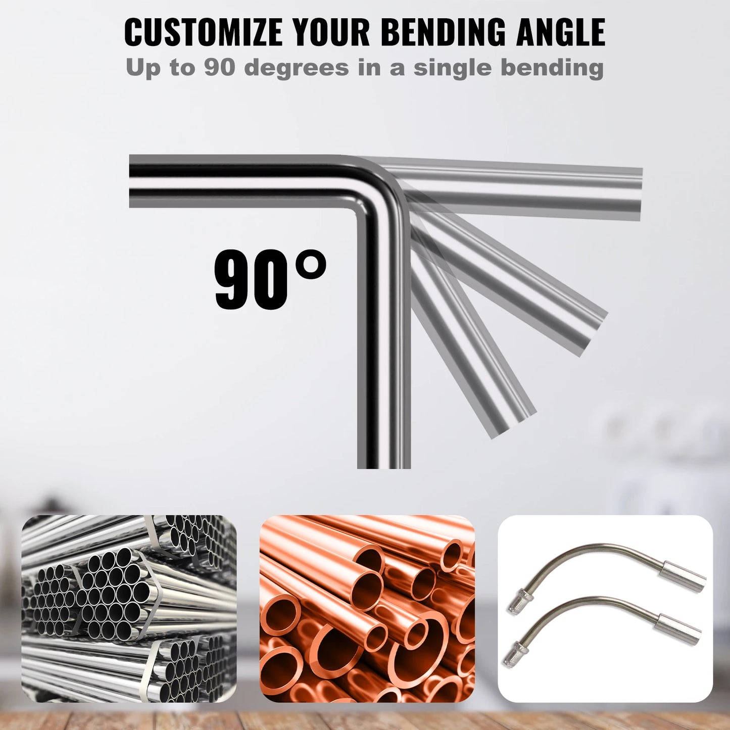 SucceBuy Pipe Tube Bender Ratcheting Reverse Tubing Bending Tools w/ 7 Dies Pipe Cutter for Air Conditioning Refrigerator Repair