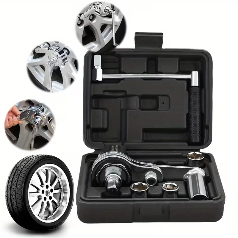 Torque Multiplier Wrench Set 1:58 Ratio Heavy Duty Torque Wrench with 4 Sockets (17/19/21/22mm) for Car Truck Tire Repair