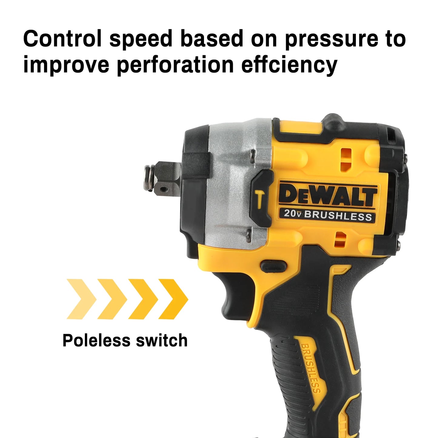 DEWALT DCF921 ATOMIC 20V MAX 1/2 - inch Cordless Impact Wrench: Variable Speed, Built - in Charging, Comes with Battery