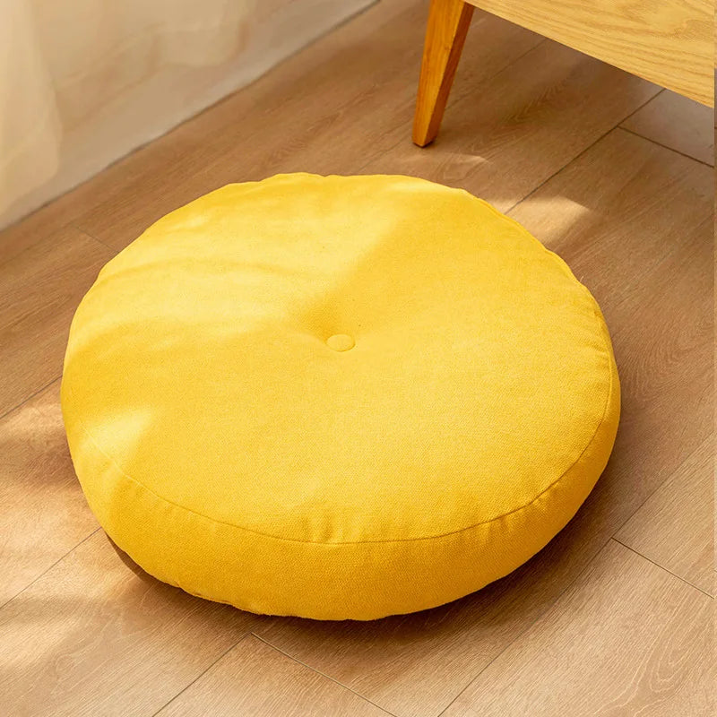 Floor Seat Pillow Solid Color Suitable for Meditation Yoga Round Seat Pads Mat Pouf Sofa Chair Bed Car Seat Pillows Cushions