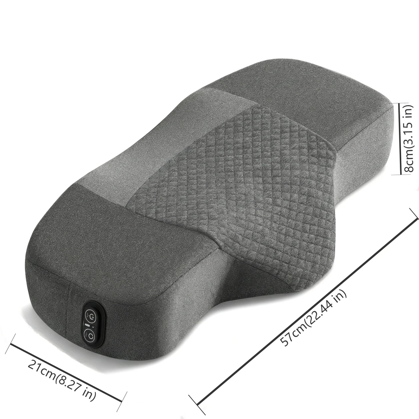Heated Memory Foam Massaging Neck Pillow With Shoulder Support