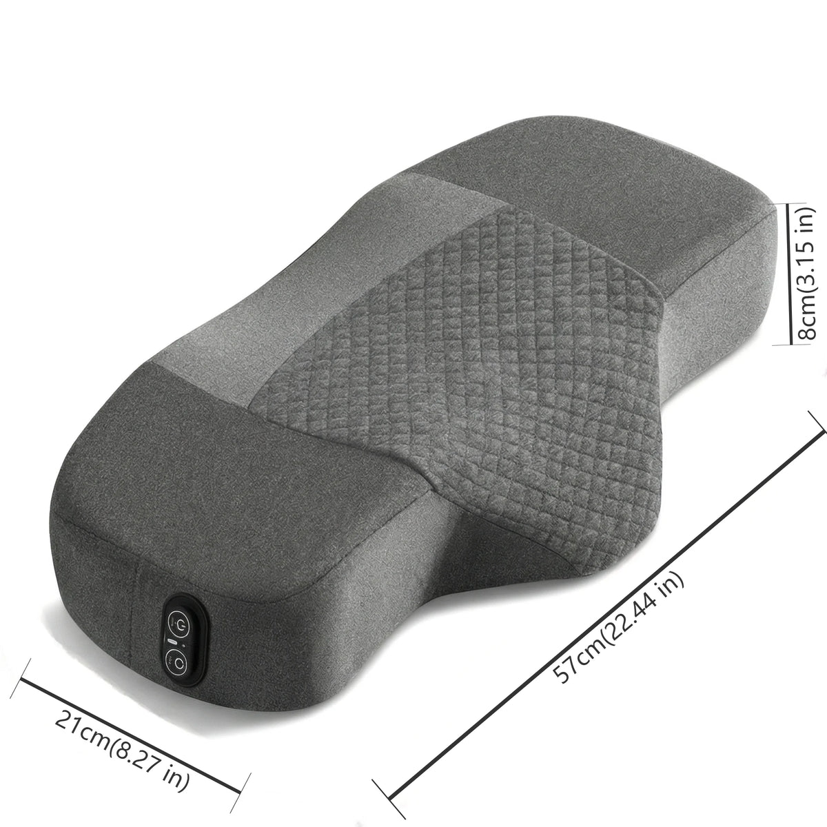 Heated Memory Foam Massaging Neck Pillow With Shoulder Support