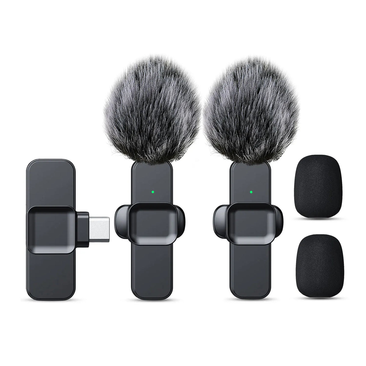 New Wireless Lavalier Microphone Portable Audio Video Recording Mini Microphone for  Android PC Camera Live Gaming Phone